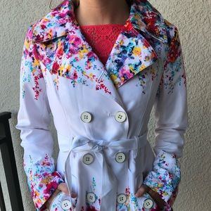 Jessica Simpson Floral Raincoat